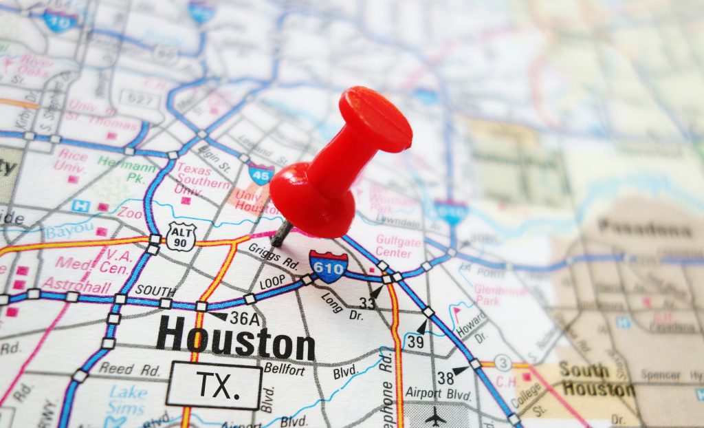 Houston Texas Map Route 1024x622 