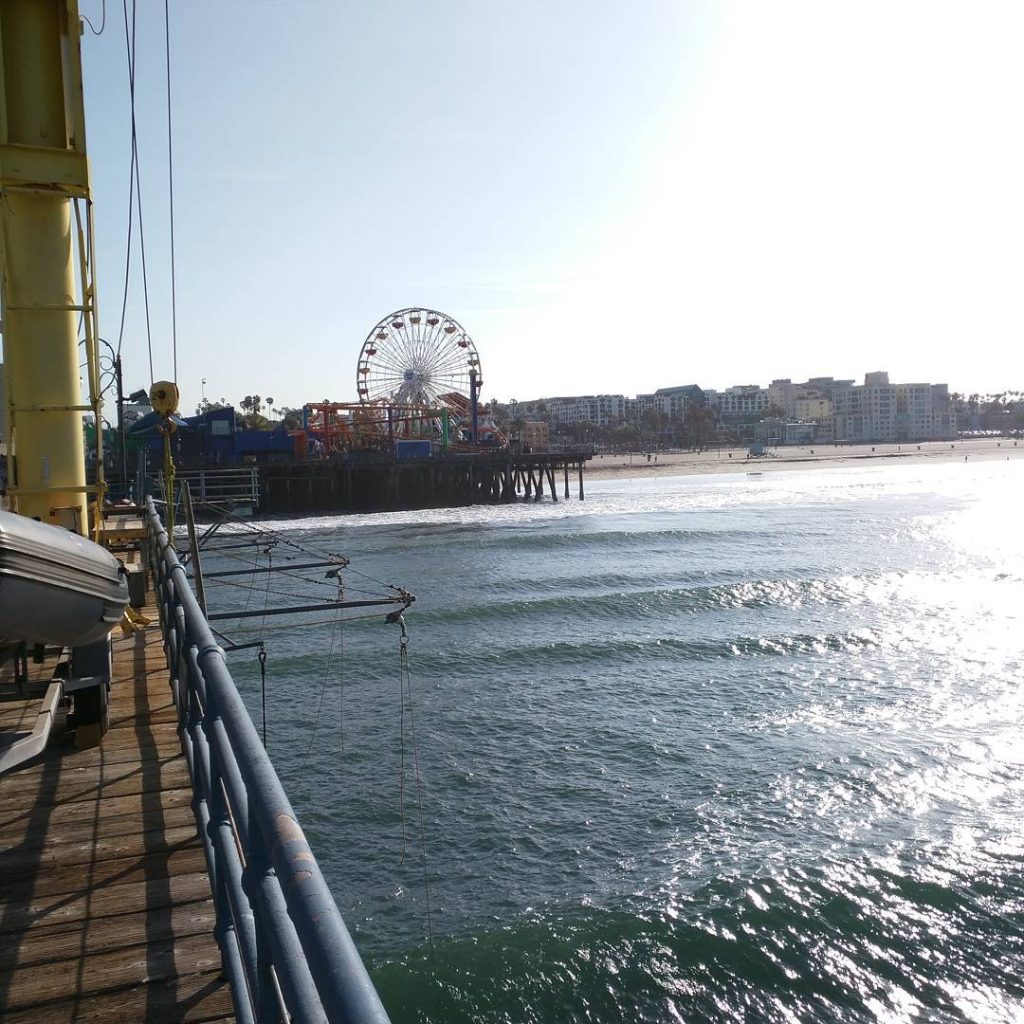 car photography santa monica beach and pier los angeles