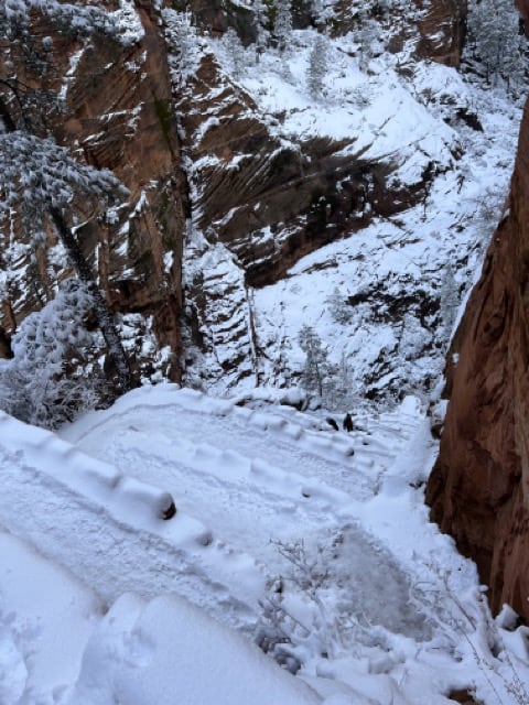 snow in zion
