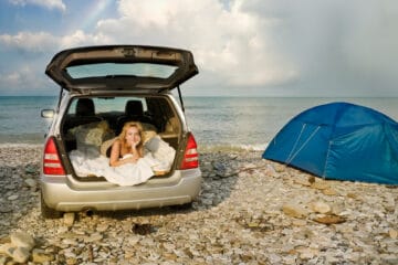 car camping at beach