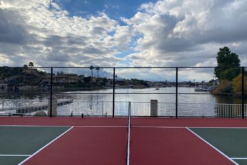 pickleball courts with ocean views